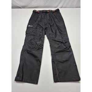 Gage Technical Gear Rain Pants Mens Meidum Black Nylon Cargo Belted Workwear